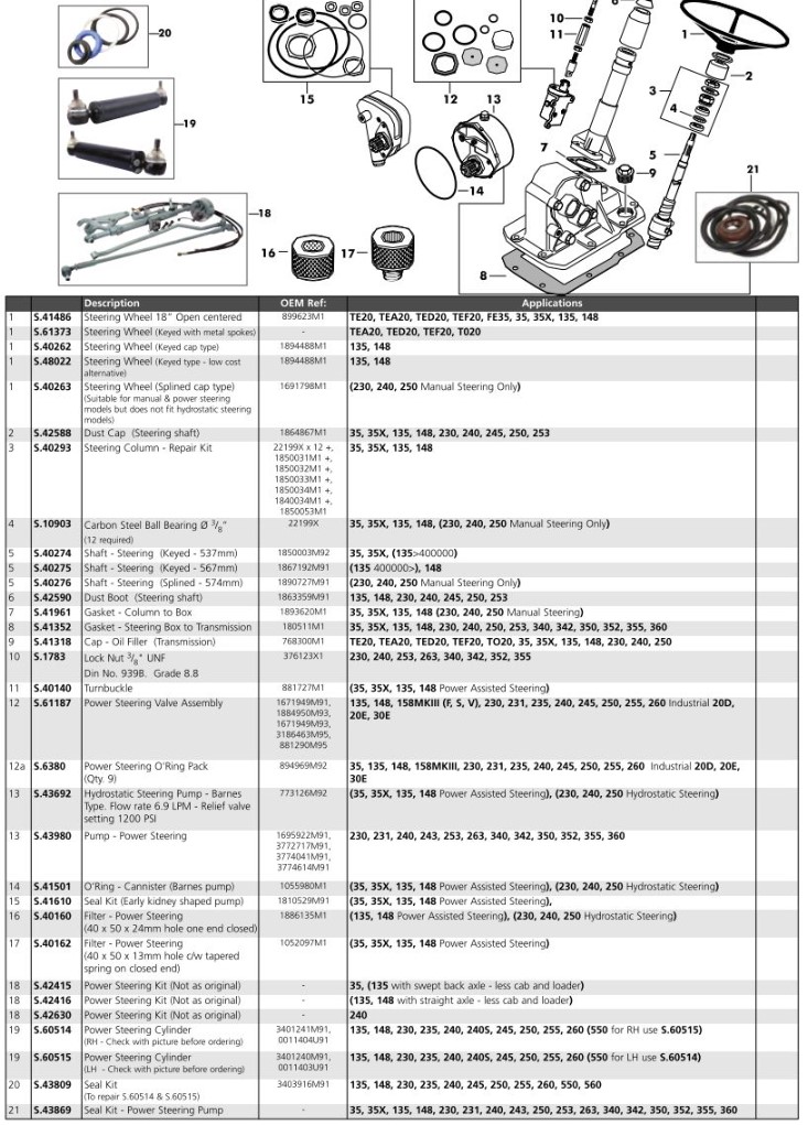 massey ferguson 135 power steering parts diagram 1