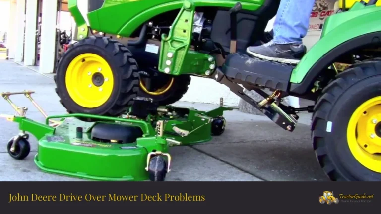 john deere drive over mower deck problems