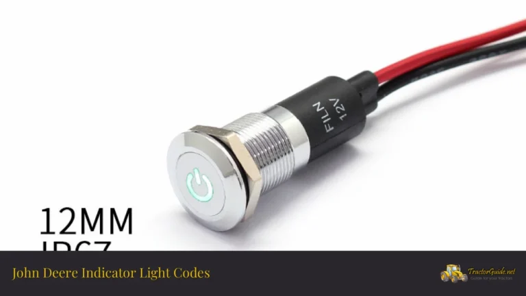 john deere indicator light codes