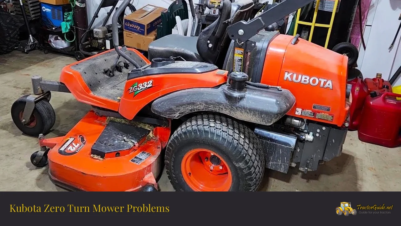 kubota zero turn mower problems