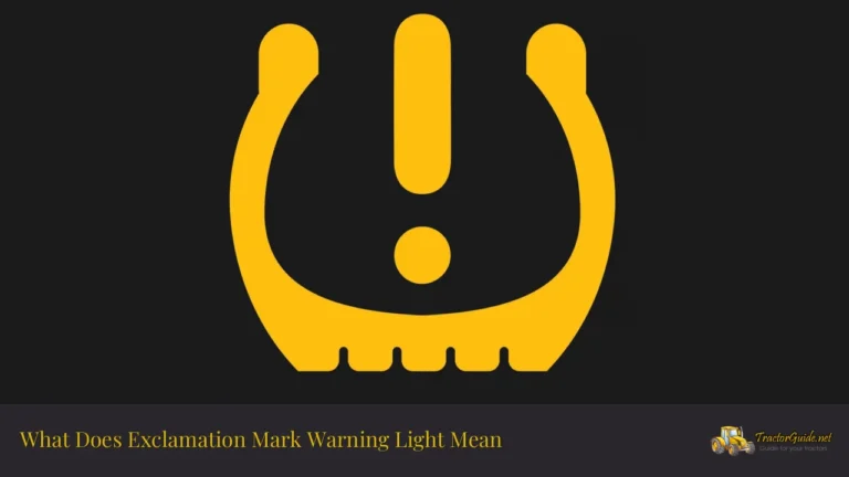 what does exclamation mark warning light mean