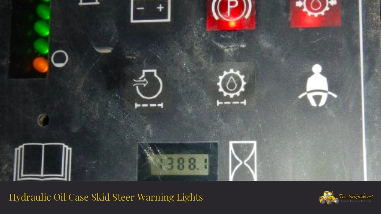 hydraulic oil case skid steer warning lights