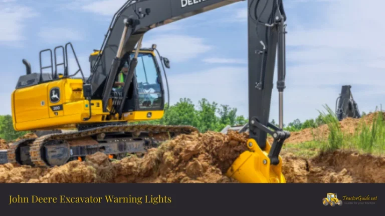 john deere excavator warning lights