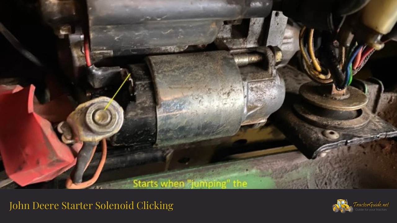 john deere starter solenoid clicking