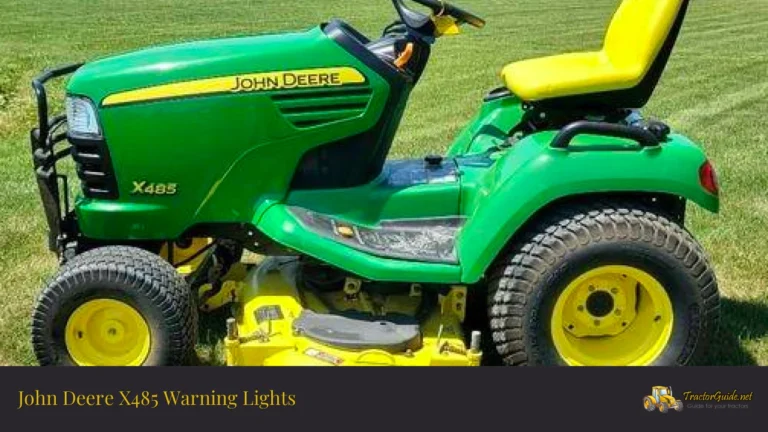 john deere x485 warning lights