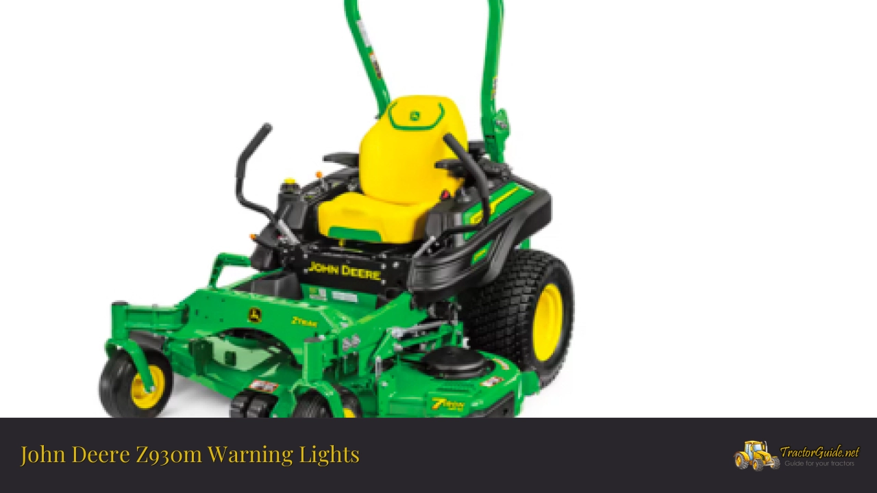 john deere z930m warning lights