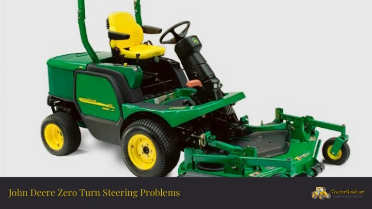 john deere zero turn steering problems