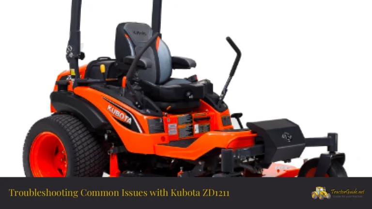 kubota zd1211 problems