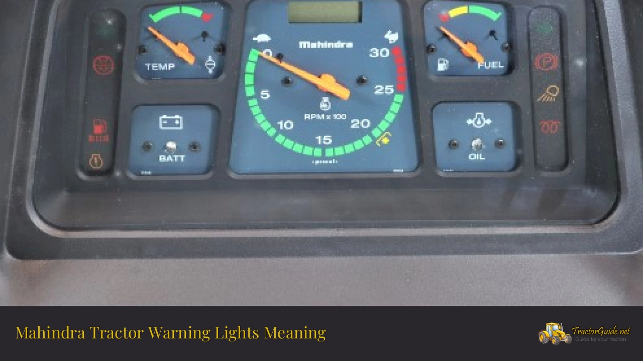 mahindra tractor warning lights meaning