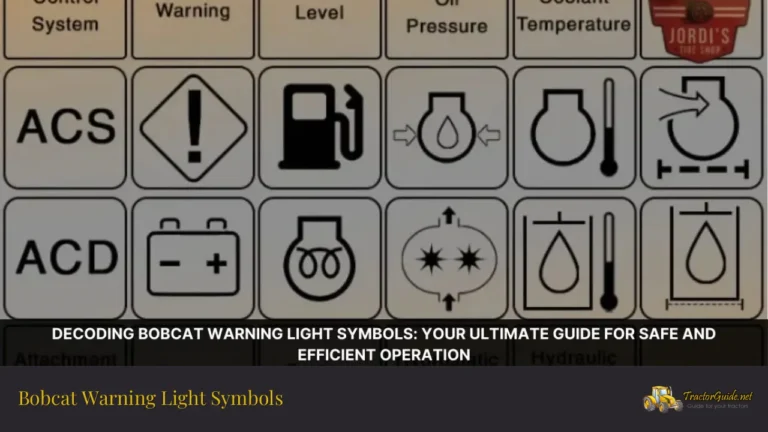 bobcat warning light symbols