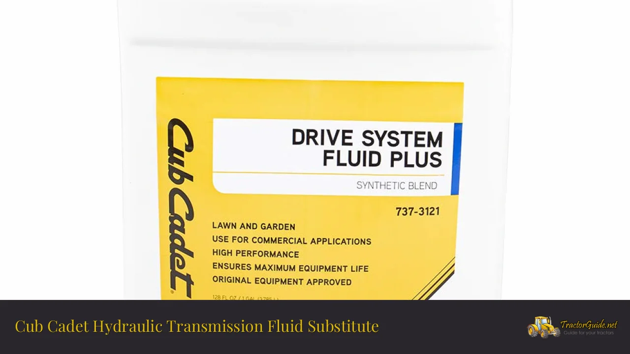 cub cadet hydraulic transmission fluid substitute