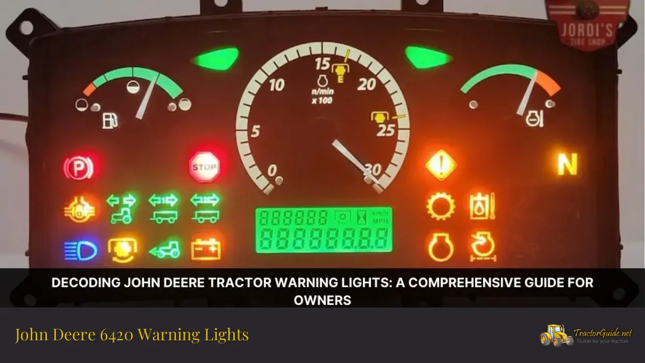 john deere 6420 warning lights