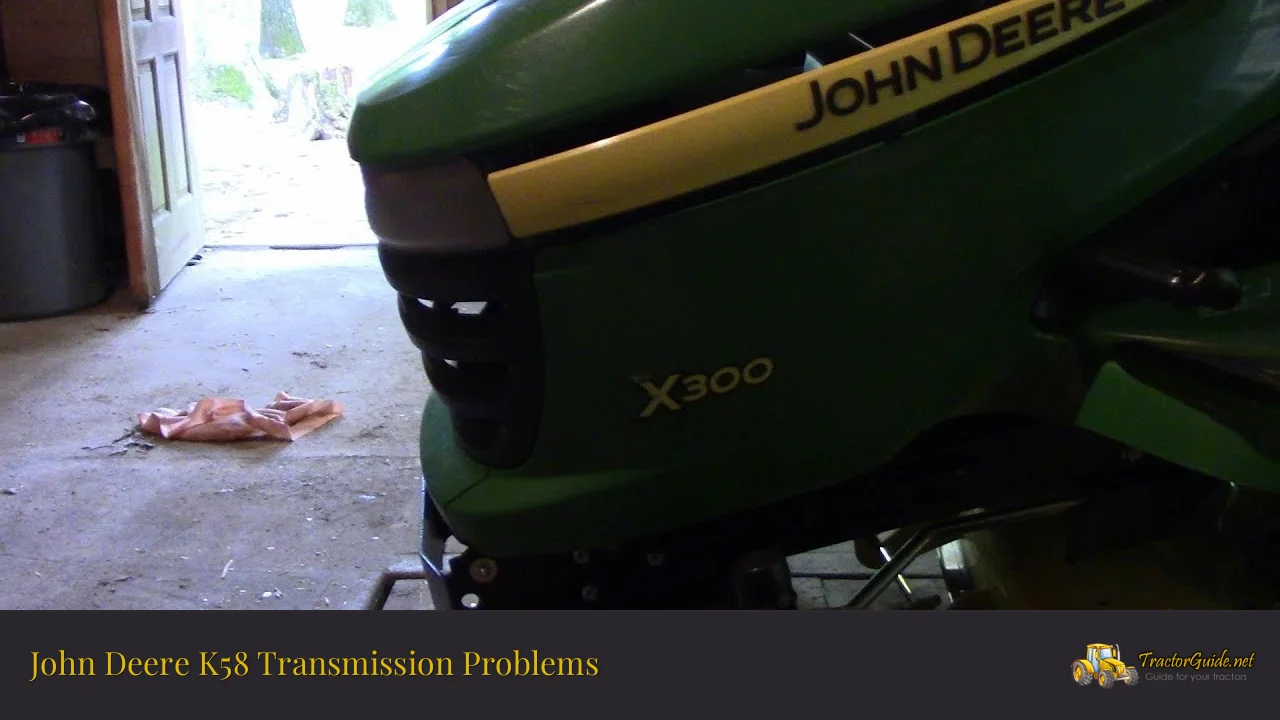 john deere k58 transmission problems