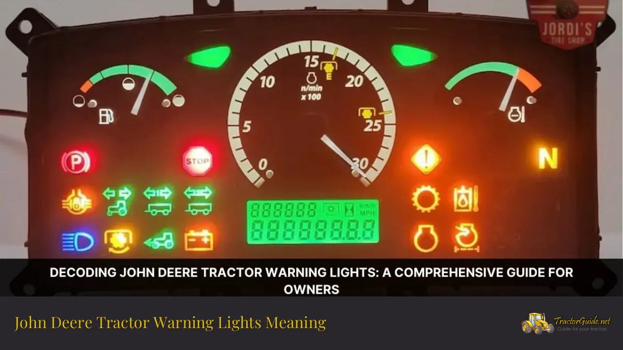 john deere tractor warning lights meaning