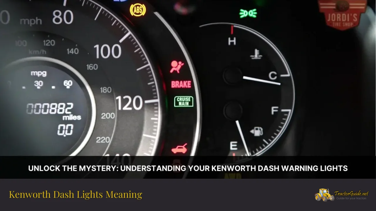 kenworth dash lights meaning