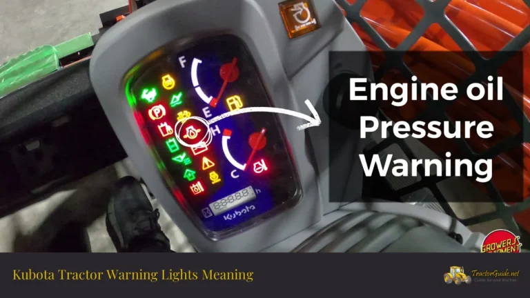 kubota tractor warning lights meaning